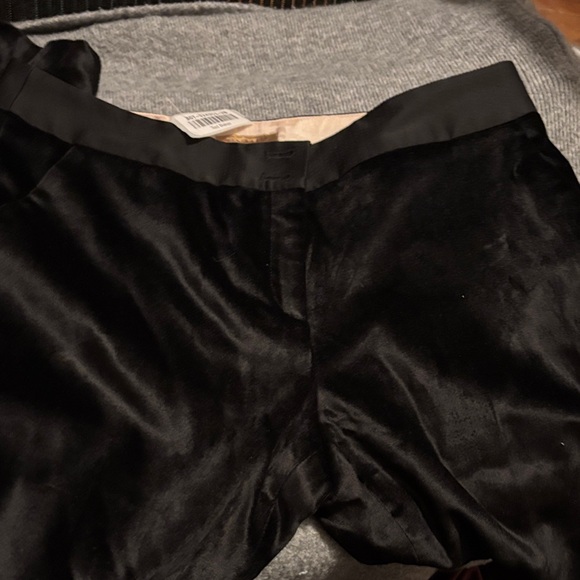 Ted Baker London Sleek Black Velvet Straight Leg Trousers - Picture 3 of 3